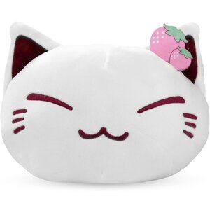 Nemuneko - Fluffy Strawberry Mochi Big Plushie (White)